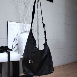 DKNY Black Vintage Leather Crossbody / Shoulder  Bag